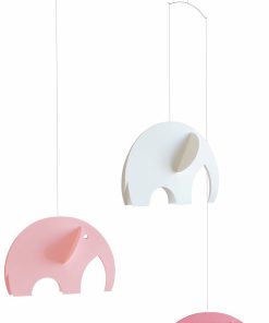 Móvil de Cuna Elefante Rosa - 24 Pulgadas - Plástico de