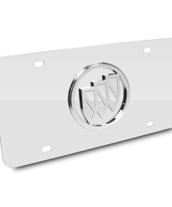 Placa de licencia de auto de acero inoxidable cromado con