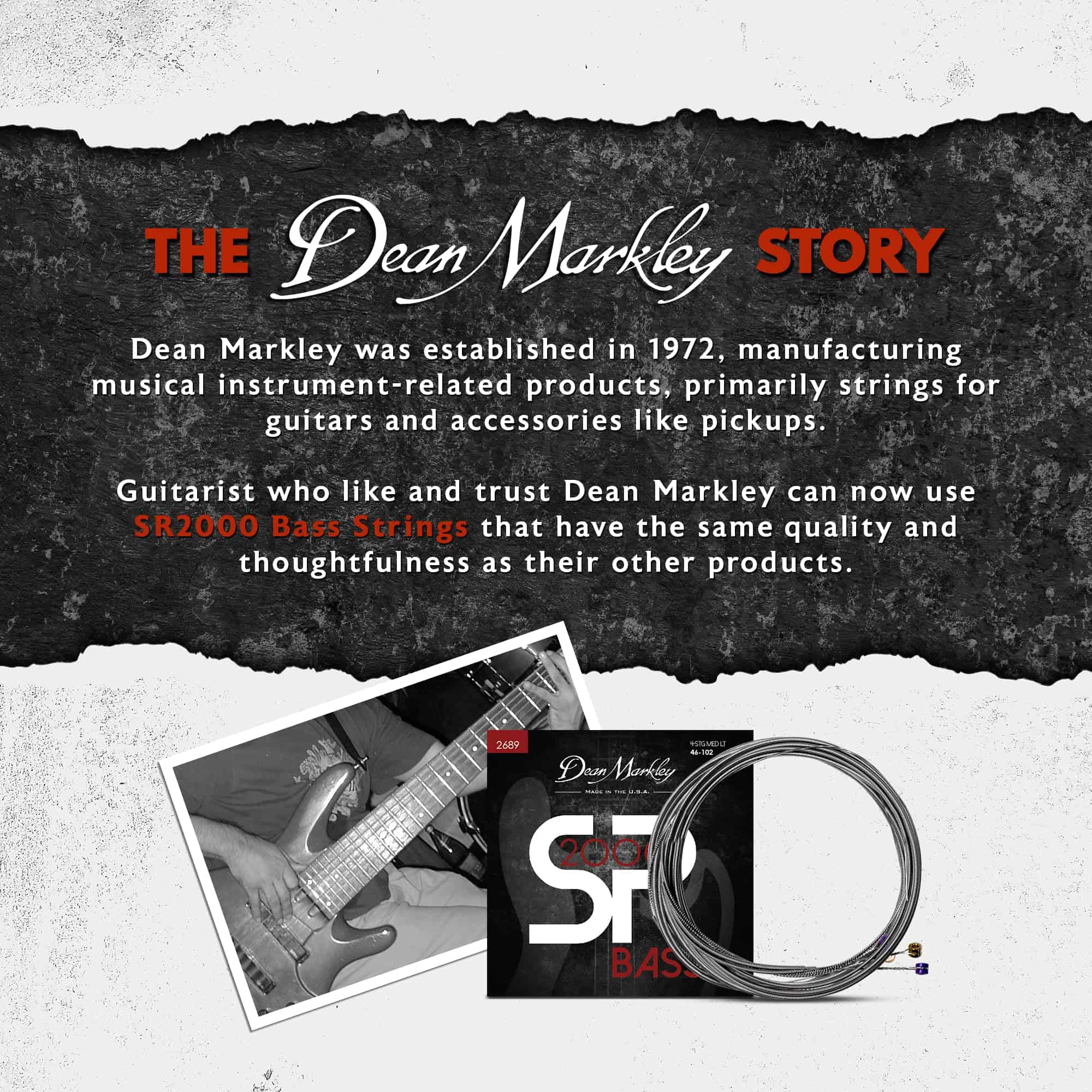 Cuerdas de Bajo Dean Markley SR2000 de Acero Inoxidable, - Imagen 8