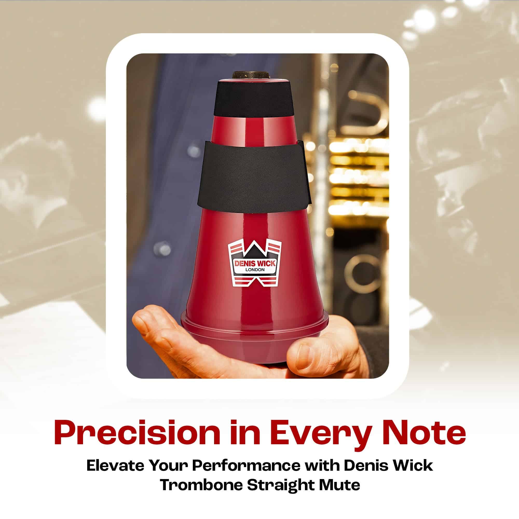 Denis Wick Sordina de Viaje de Aluminio Rojo para Eufonio - - Imagen 7