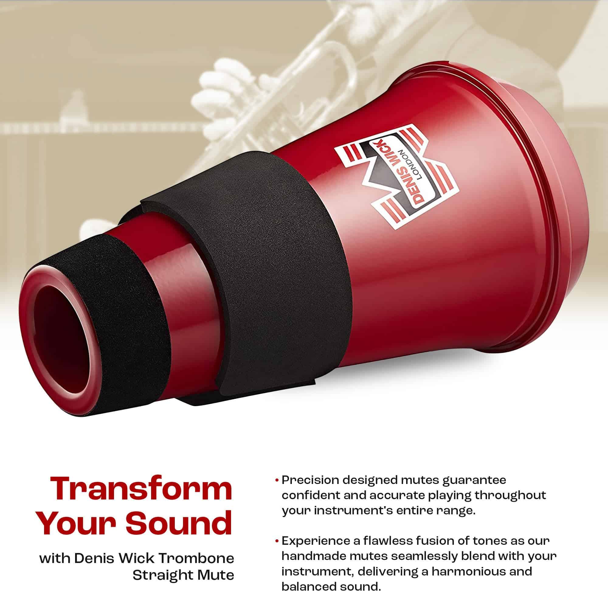 Denis Wick Sordina de Viaje de Aluminio Rojo para Eufonio - - Imagen 5