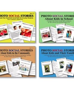 Set de 4 Tarjetas de Cuentos Sociales con Fotos de