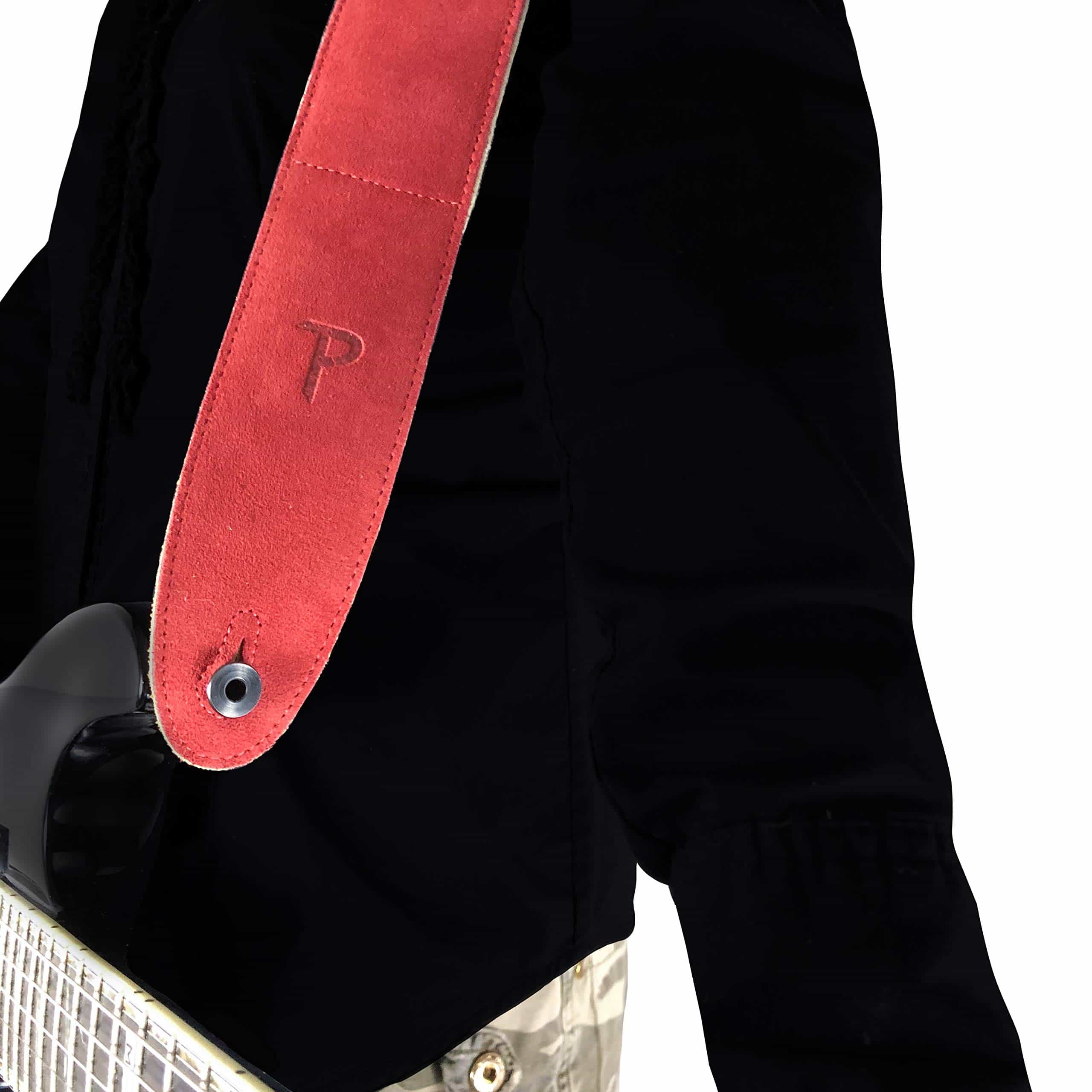 Correa de Guitarra de Gamuza Perri's Leathers con -Rojo - Imagen 5