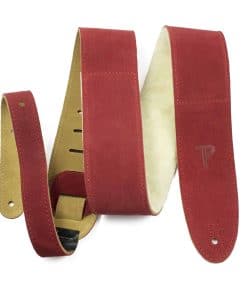 Correa de Guitarra de Gamuza Perri's Leathers con -Rojo