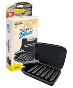 Set de 7 armónicas HOHNER Piedmont Blues con estuche, acero
