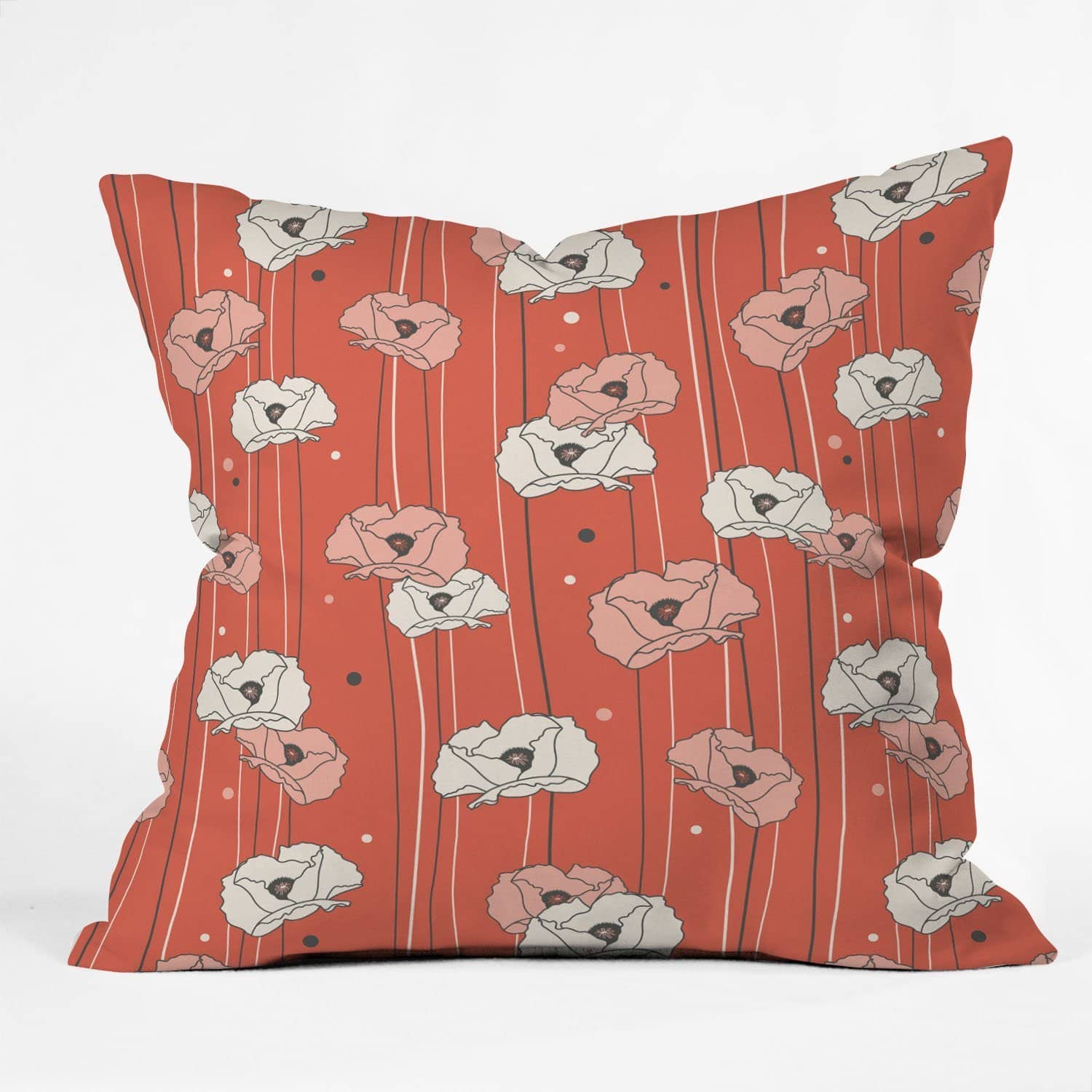 Almohada decorativa Deny Designs Heather Dutton Red Poppy