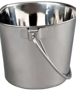 Cubo Plano Pesado de Acero Inoxidable para Mascotas Advance