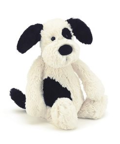 Peluche Jellycat Bashful Black and Cream Puppy, Grande 15