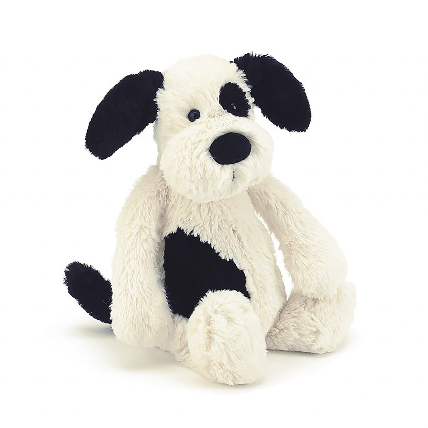 Peluche Jellycat Bashful Black and Cream Puppy, Grande 15