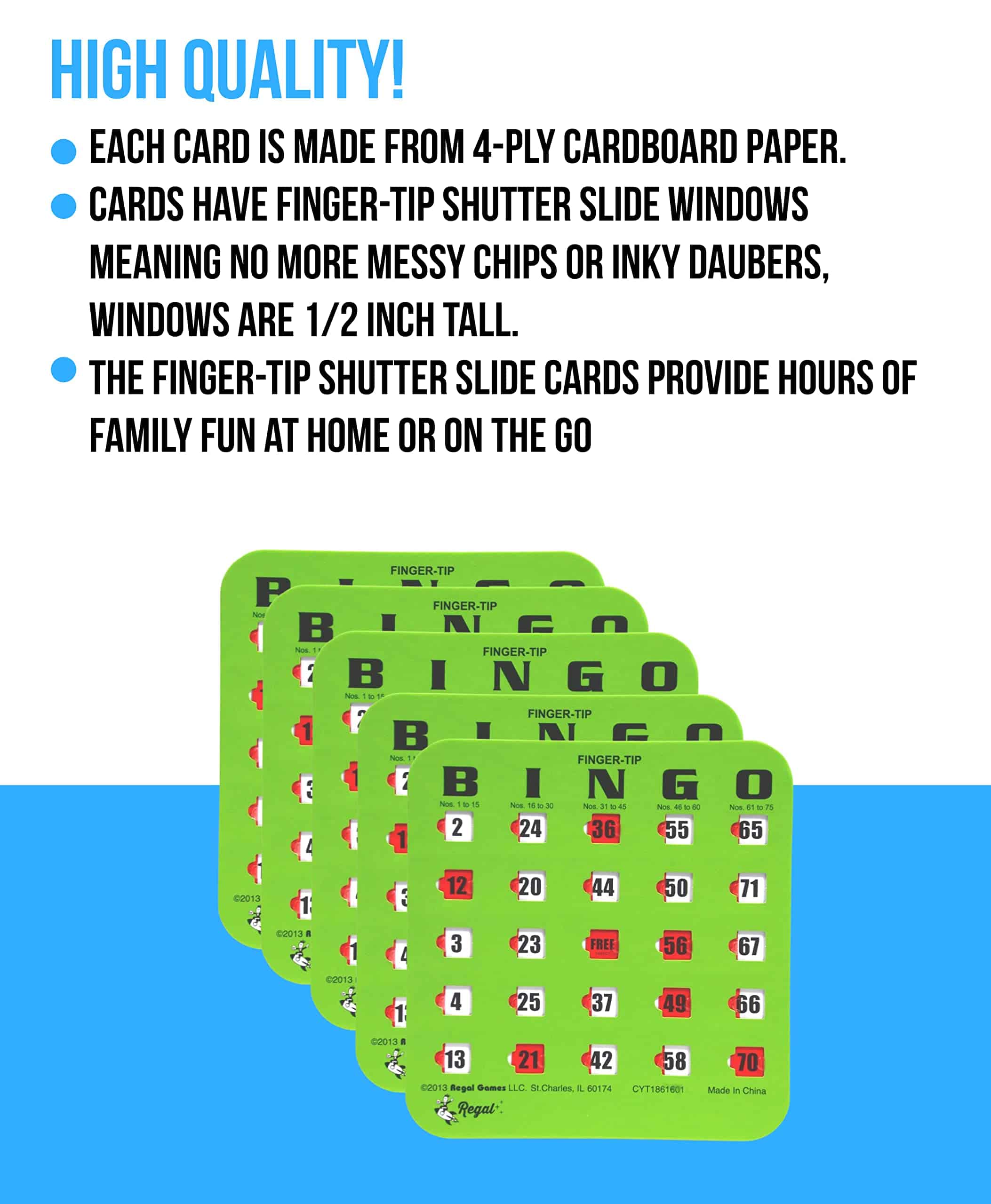Tarjetas de Bingo Regal Finger-Tip con Ventanas Deslizantes - Imagen 6