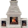 Chimenea Exterior Grande de Casa de Muñecas en Miniatura de