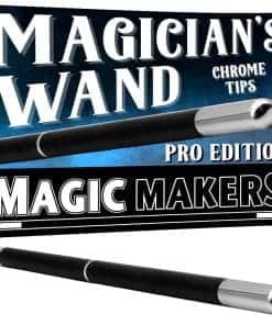 Varita Mágica Modelo Pro Negra y Cromada con Puntas de