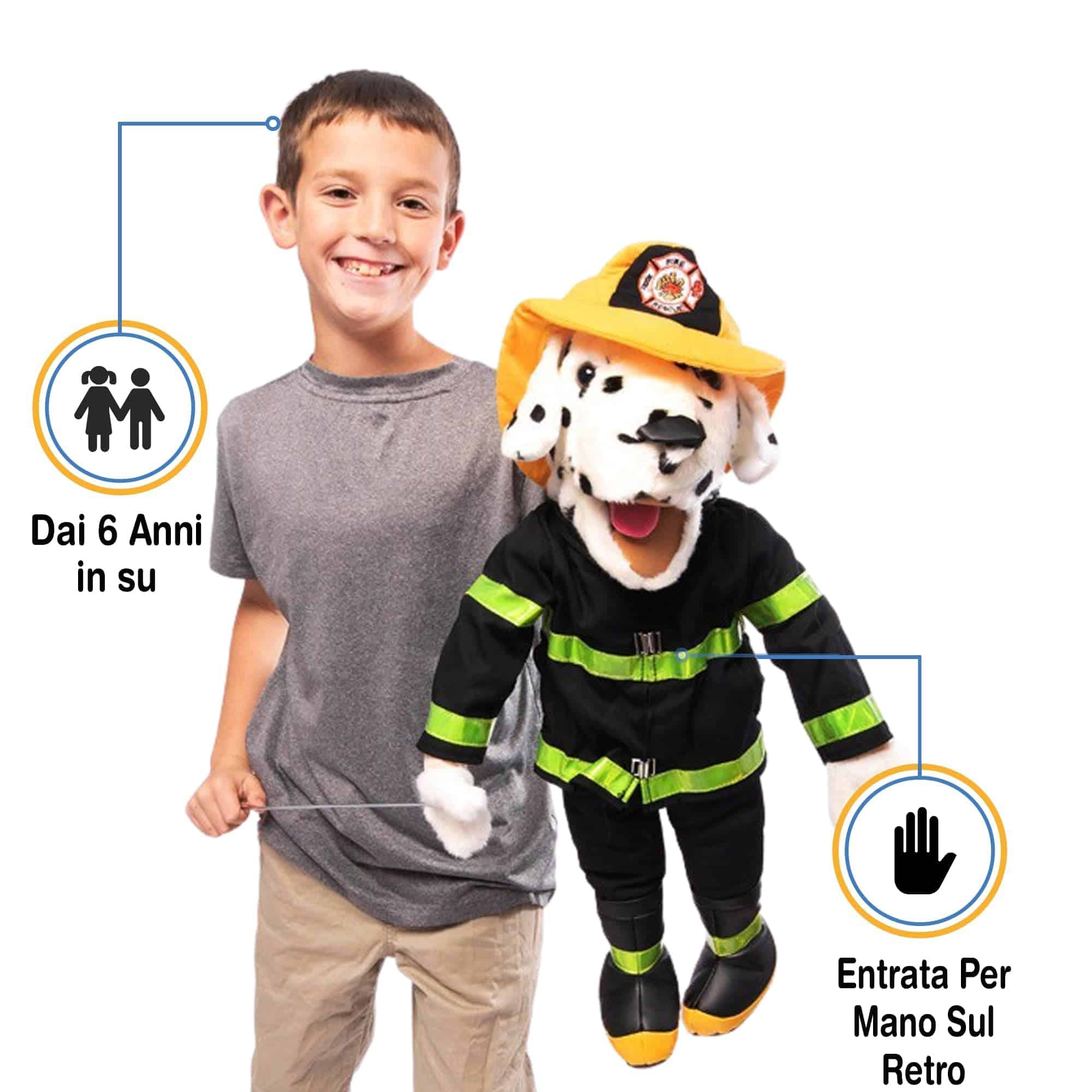 Títere de Perro Bombero Dálmata de 25", Cuerpo Completo, - Imagen 4