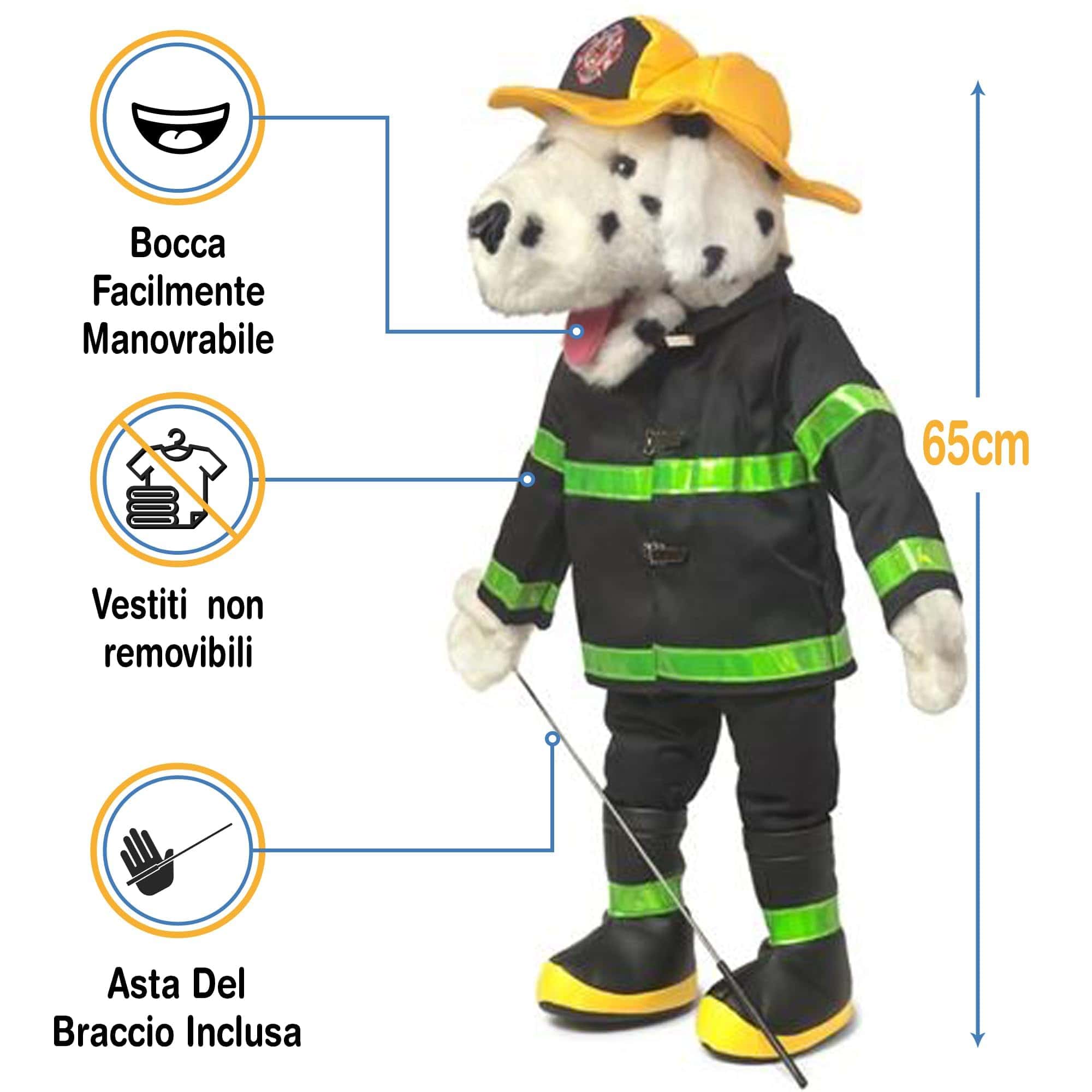 Títere de Perro Bombero Dálmata de 25", Cuerpo Completo, - Imagen 5