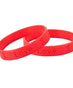 Paquete de 50 Pulseras de Silicona Roja - Pulseras de