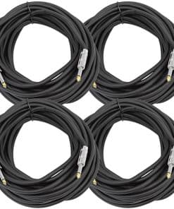 Paquete de 4 cables de altavoz para PA DJ de 35 pies de