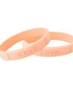 50 Pack Pulseras de Silicona Color Durazno - Pulseras de
