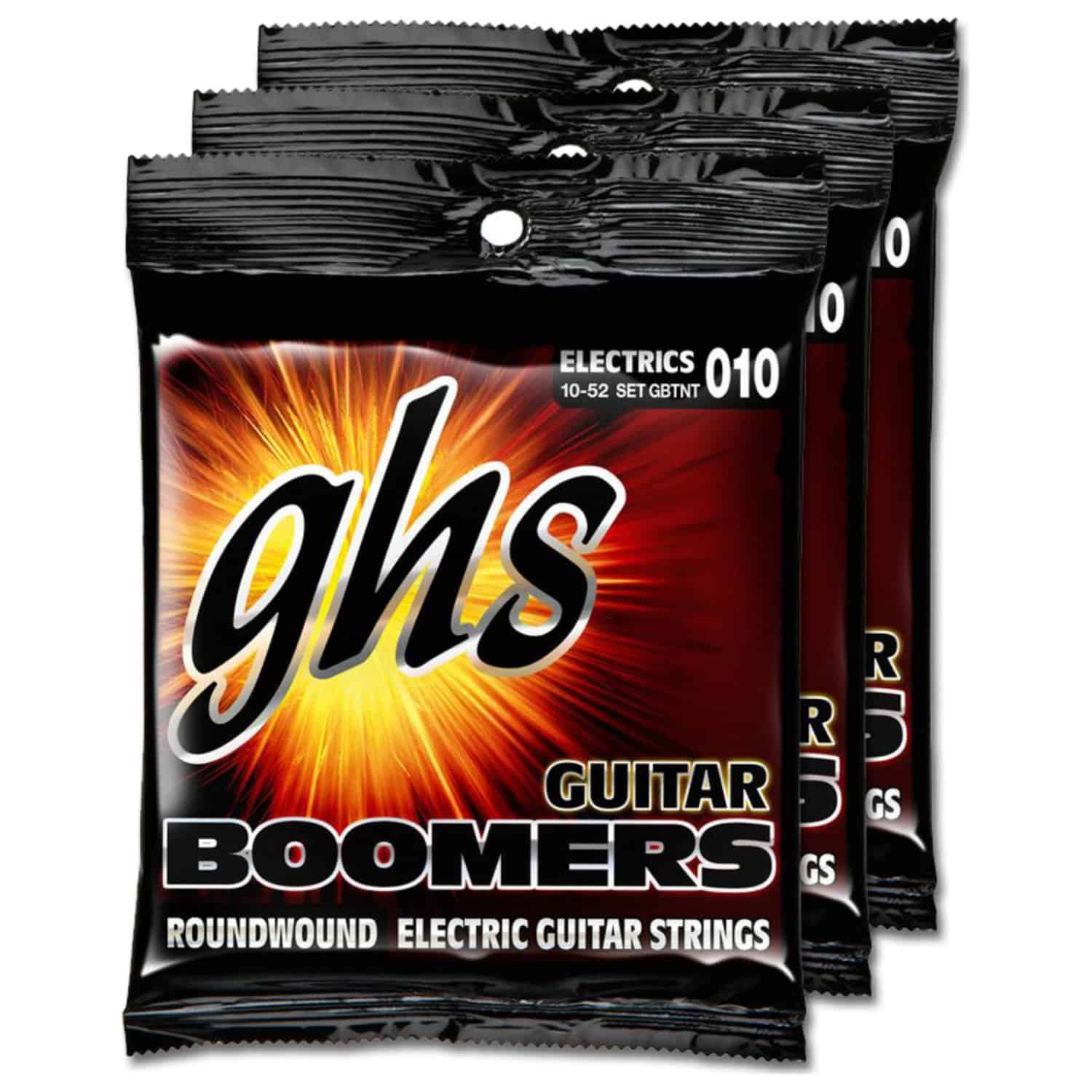3 SETS de Cuerdas de Guitarra Eléctrica GHS Boomer TNT