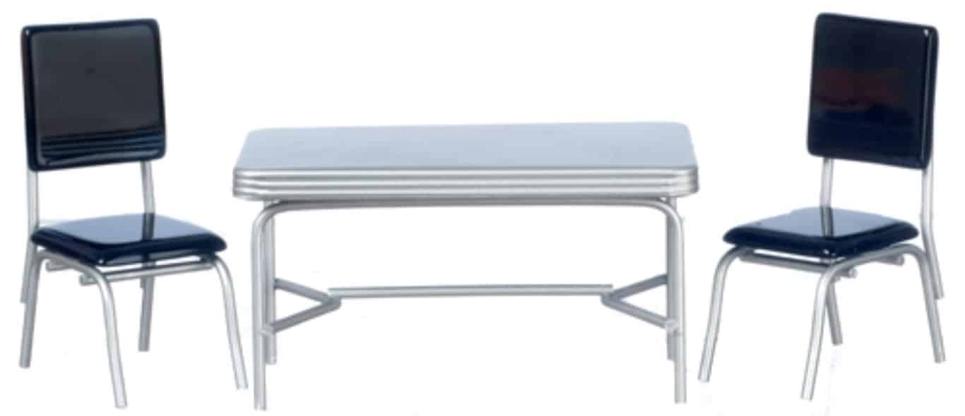 Juego de Mesa y Sillas en Miniatura de los Años 50, 3