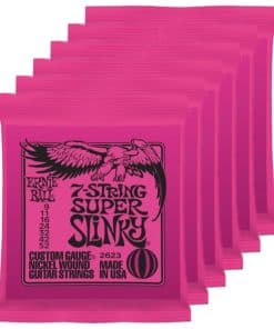 6 Sets de Ernie Ball 2623 Super Slinky 7-String Electric
