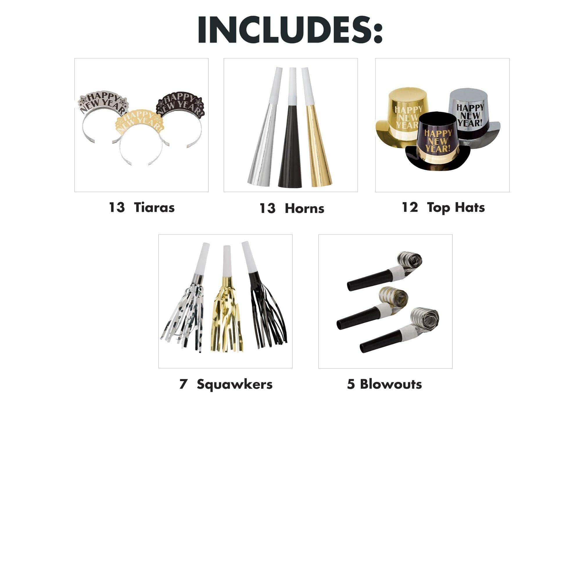 Kit de Fiesta de Año Nuevo 2024 Amscan Get The Party - Imagen 4