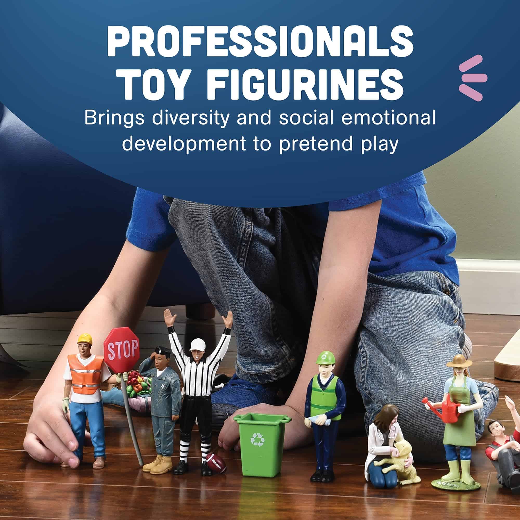 Set de 12 Figuras de Juguete de Profesionales Ficticios de - Imagen 4