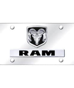 Marco de placa de matrícula delantera con el logo negro de