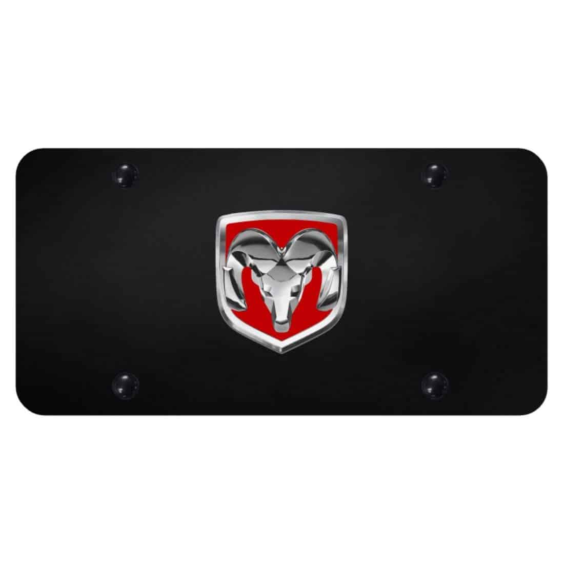 Marco de placa de matrícula delantera con logotipo rojo de