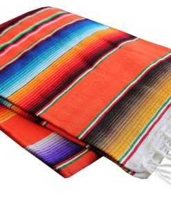 Manta Mexicana Serape Del Mex (Extra Grande, Naranja)
