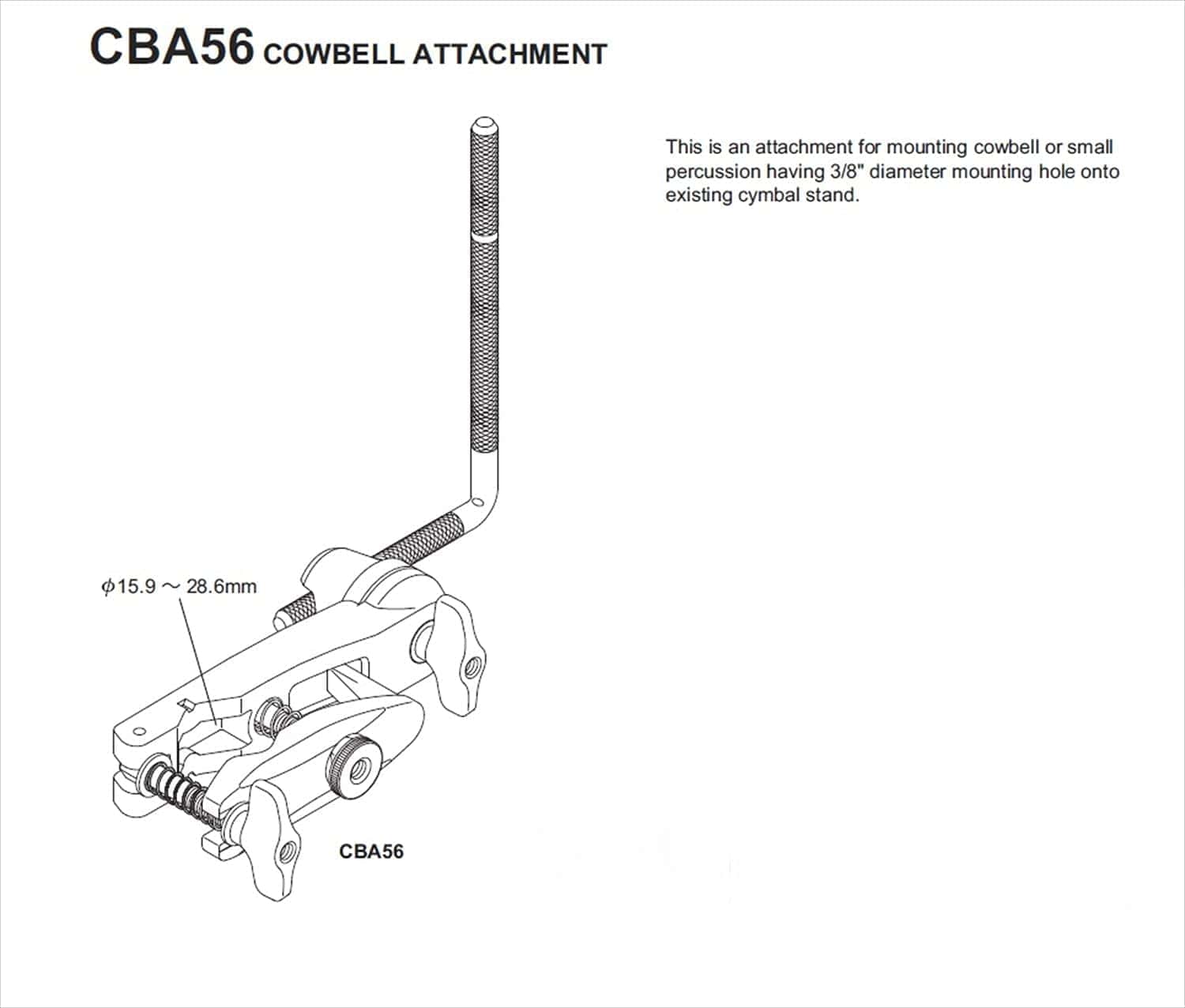 Abrazadera para batería TAMA CBA56, Cromo - Imagen 4