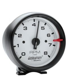 AUTO METER 2303 Autogage Tacómetro de Carátula Blanca,