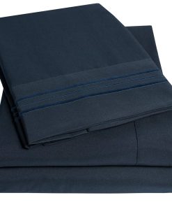 Juego de sábanas 1500 Supreme Collection Extra -Azul Marino