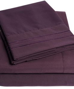 Juego de sábanas de la Colección Supreme de -Morado