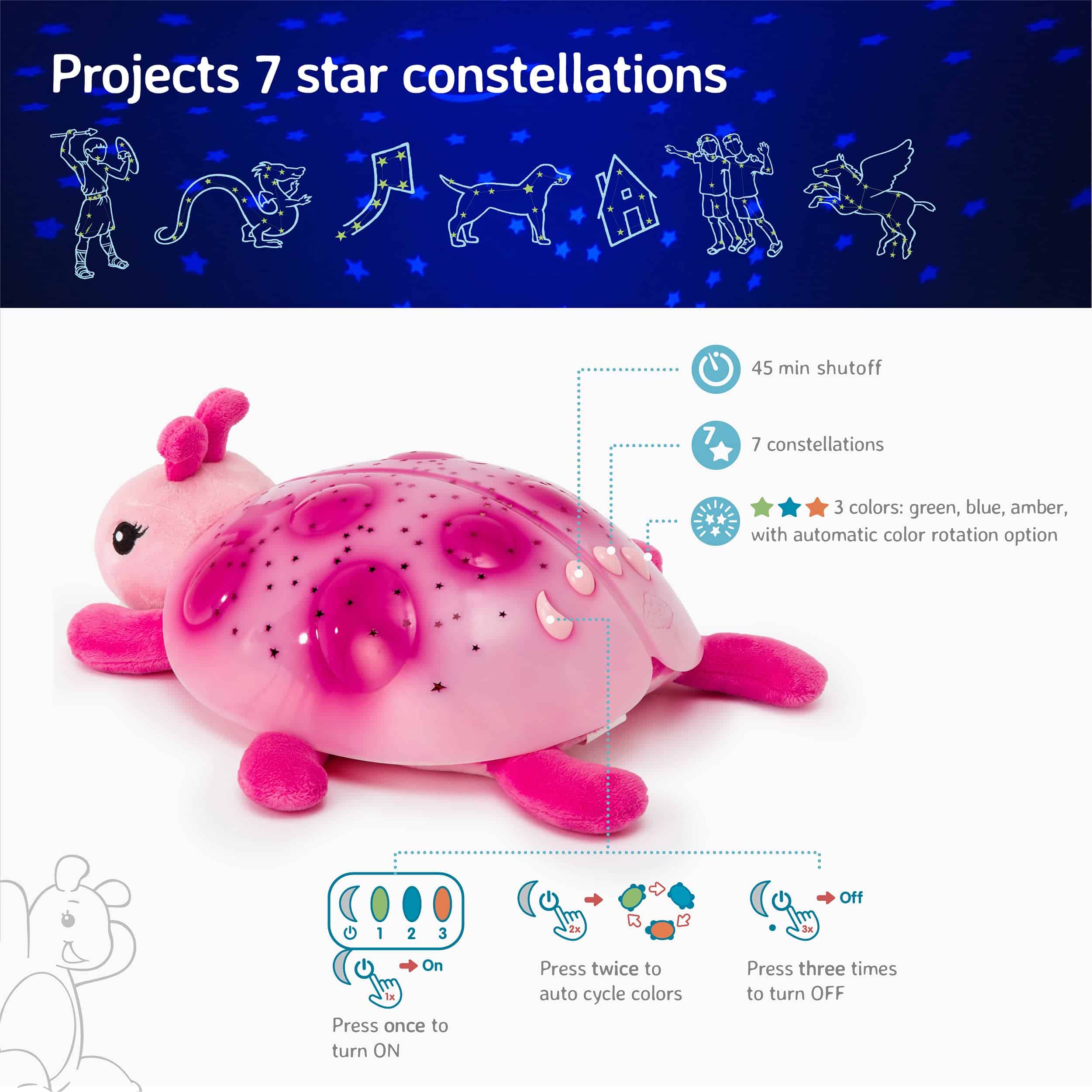 Luz Nocturna Proyector de Estrellas Cloud b | Brillo Suave - Imagen 4