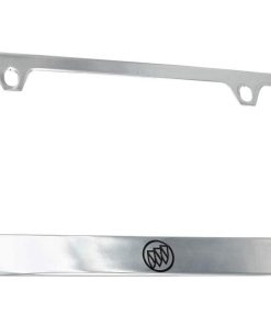 Portaplacas de metal cromado con logo de Buick