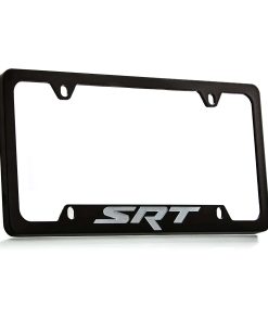 Marco de matrícula de Dodge SRT (4 agujeros, Negro/Inferior)