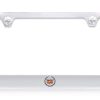 Portaplacas de metal cromado con logo de Cadillac grabado
