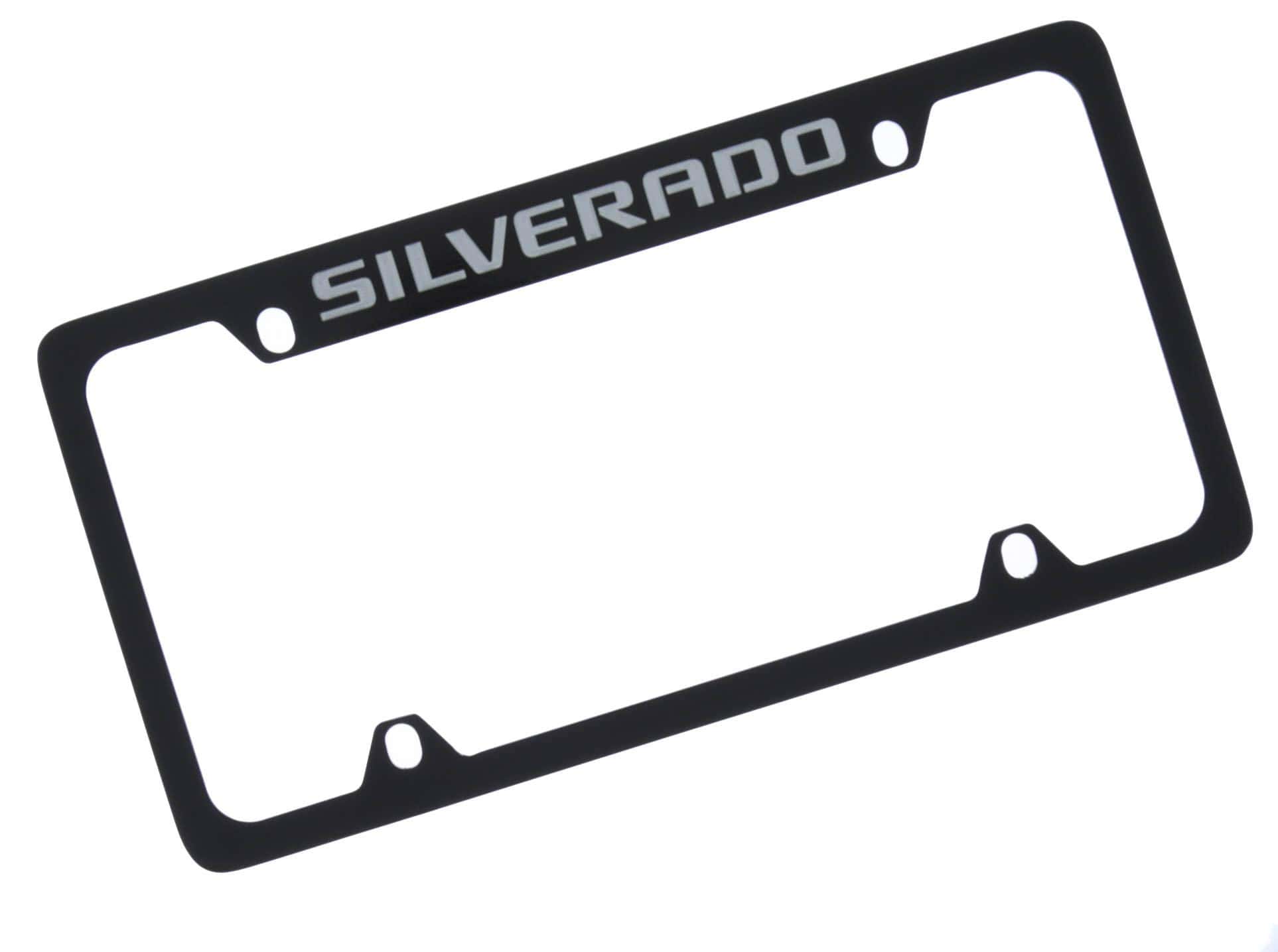 Portaplacas de metal negro recubierto para Chevrolet