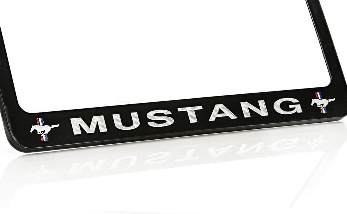 Porta Placa de Matrícula de Metal Negro con Emblema de Ford - Imagen 3