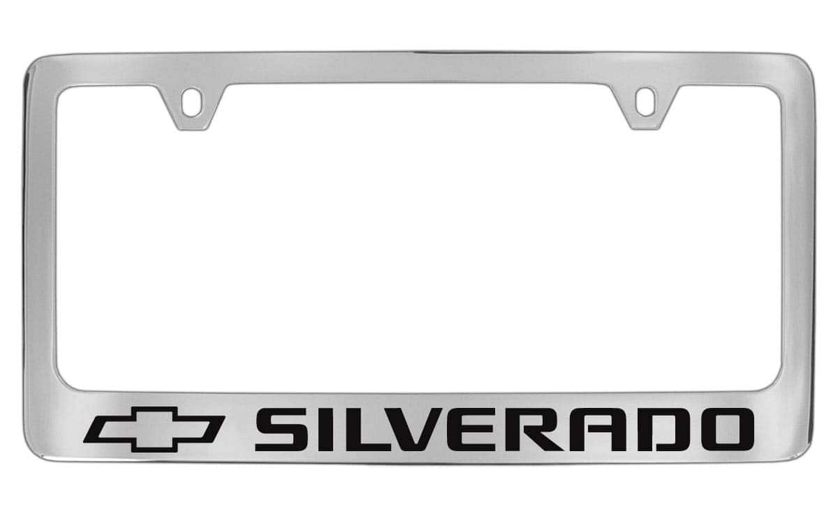 Porta Placas Chevrolet Silverado de Metal Cromado Porta - Imagen 4