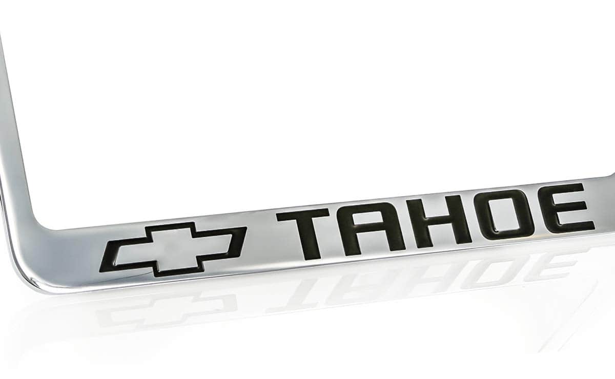 Porta placa de matrícula de metal cromado Chevrolet Tahoe - Imagen 4