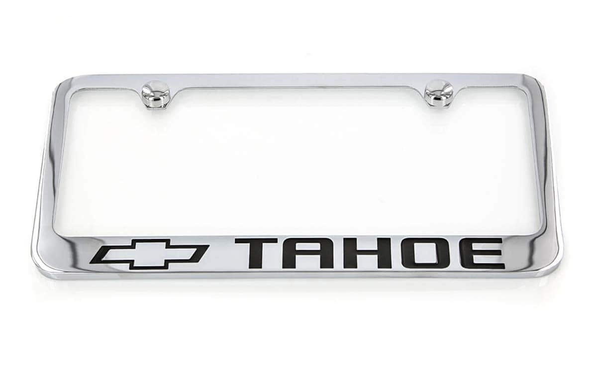 Porta placa de matrícula de metal cromado Chevrolet Tahoe - Imagen 3