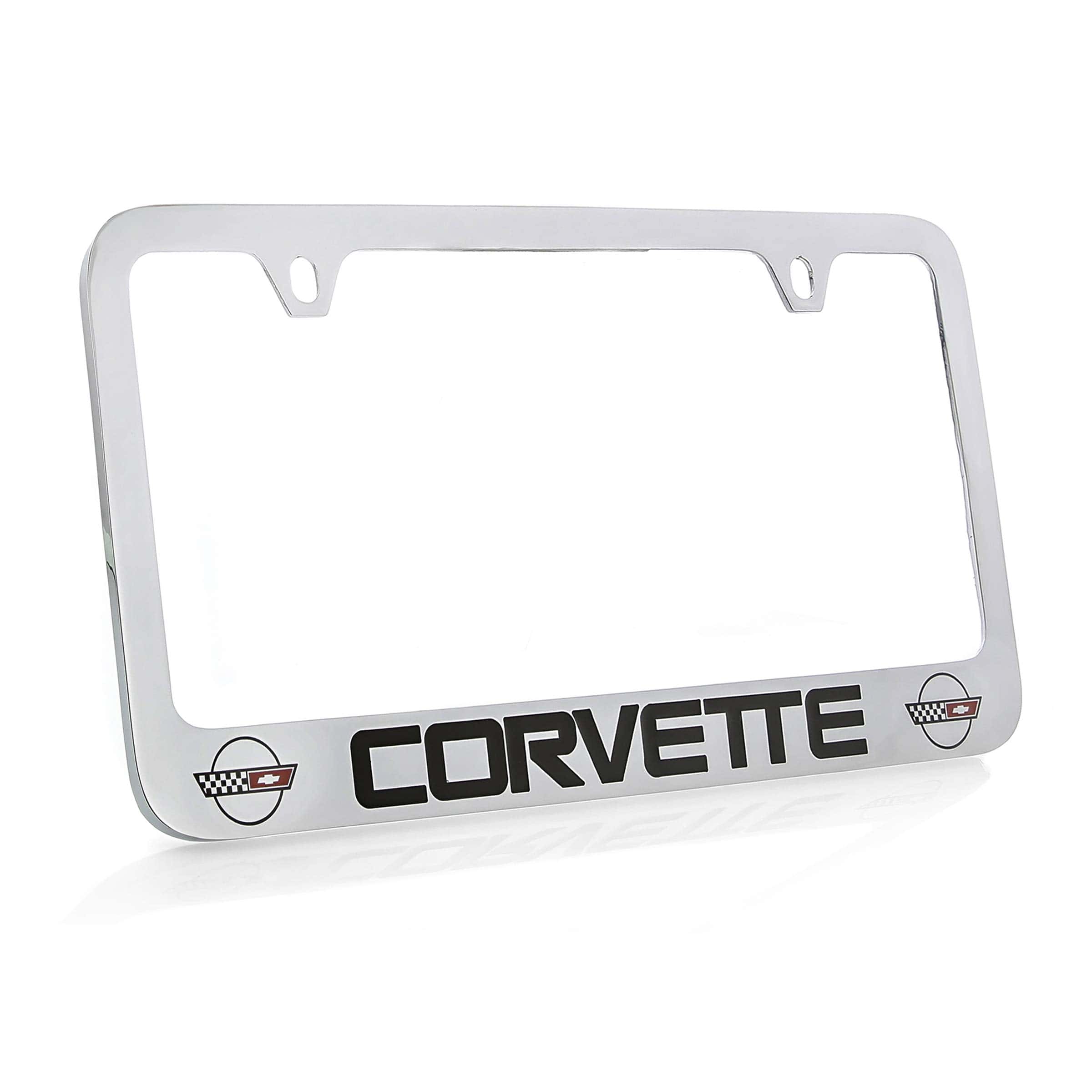 Portaplaca de metal cromado para Chevrolet Corvette C4