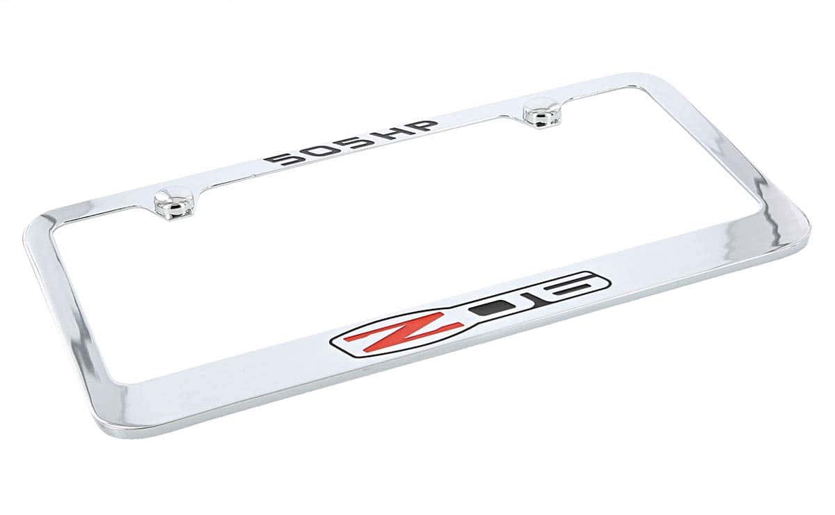 Portaplacas de Metal Cromado para Chevrolet Corvette C6 Z06 - Imagen 5