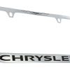 Portaplacas de Metal Cromado con Logo de Chrysler