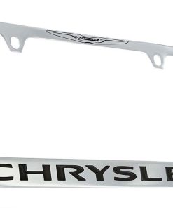 Portaplacas de Metal Cromado con Logo de Chrysler
