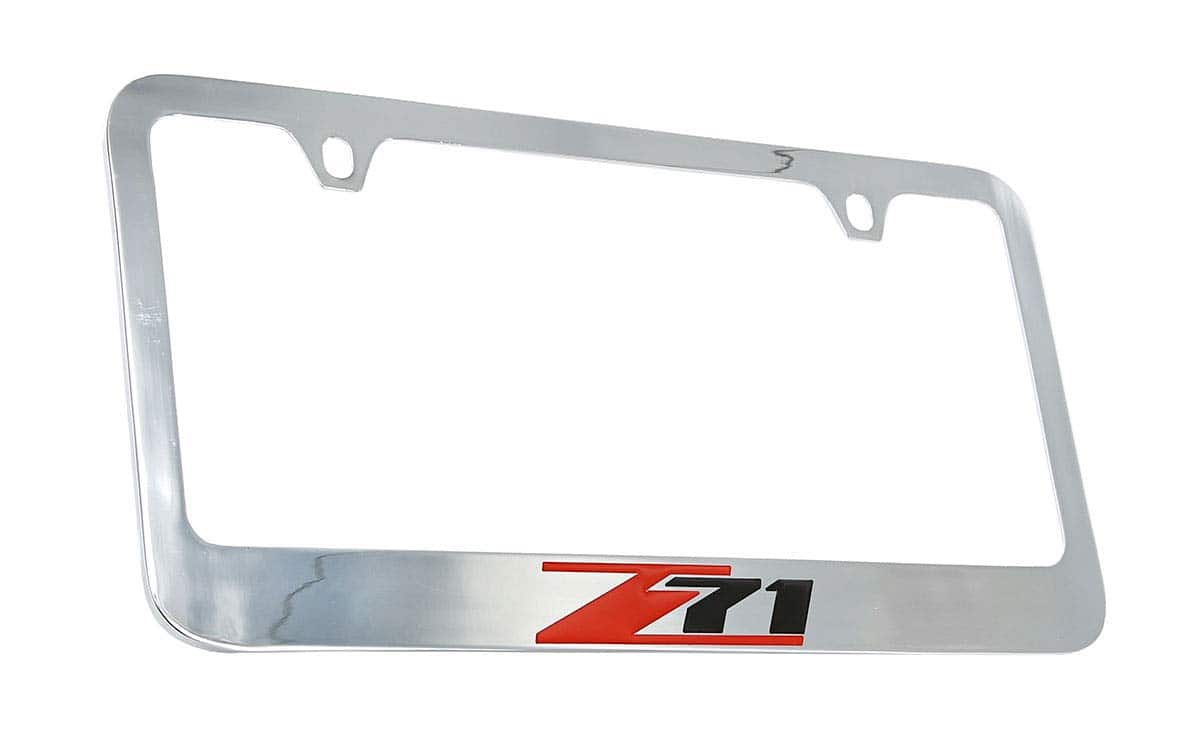 Portaplacas de Chevrolet Z71 (2 Agujeros / Latón, Cromado /