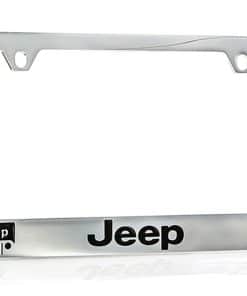 Marco de placa de licencia con logo de Jeep (2 agujeros /