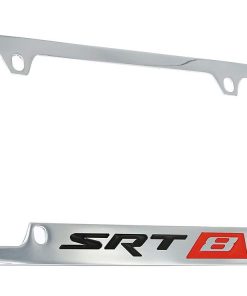 Portaplacas de metal cromado grabado en la -Cromado