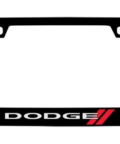 Marco de placa de matrícula con Logo de Dodge (2 agujeros /